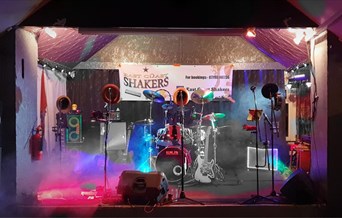 Stage ready for East Coast Shakers