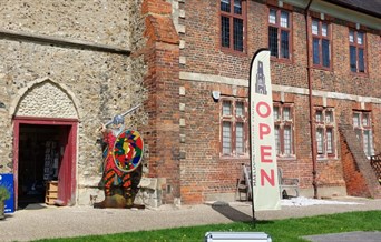 Maeldune Heritage Centre with giant viking