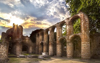 St Botolph's Priory at Sunset