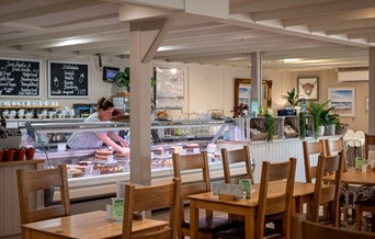 The restaurant counter