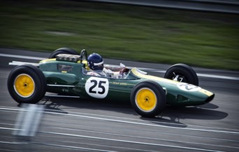 A vintage formula one car