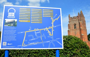 Rayne Heritage Board outside All Saints Church Rayne