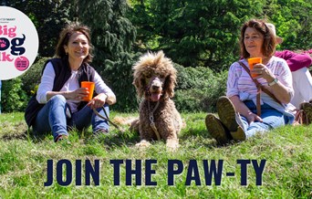 Two ladies and poodle at Big Dog Walk