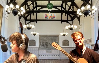The Old Library, with Rudy Blu (left) and Tom Hodgkinson (right)