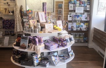 Goods on display in the Saffron Walden Tourist Information Centre