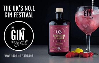 The UK's number 1 Gin festival / A bottle of Raspberry and Mango Gin