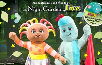Banner for In the Night Garden at the Mercury Theatre.
