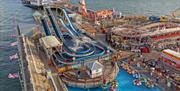 Clacton Pier ride deck with log flume