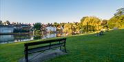 Picture of the benches by the doctors pond