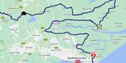 Route of Stage 6 of the Tour of Britain