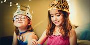 Children wearing crowns