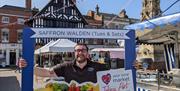 Saffron Walden market takes place in front of the Tourist Information Centre all day on Tuesdays and Saturdays