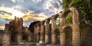 St Botolph's Priory at Sunset