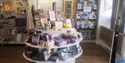 Goods on display in the Saffron Walden Tourist Information Centre