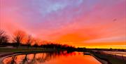 Sunset Boating Lake Prom Park March 2021