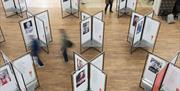 Art display within the Harvey Centre.