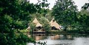 Tipis overlooking the lake