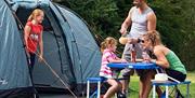 Camping with Family at at Waldegraves Holiday Park, Mersea Island, Essex