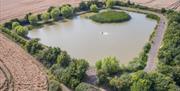 Fishing Lake at Waldegraves Holiday Park, Mersea Island Essex