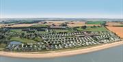 Waldegraves Arial Photo, Mersea Island, Essex