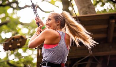 Women on Tarzan Swing at Go Ape Chelmsford