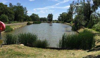 Fishing Lake at Waldegraves Holiday Park, Mersea Island Essex