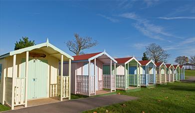 Maldon Beach huts in Promenade Park