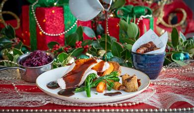 Christmas Day Lunch in 1935 Rooftop Restaurant