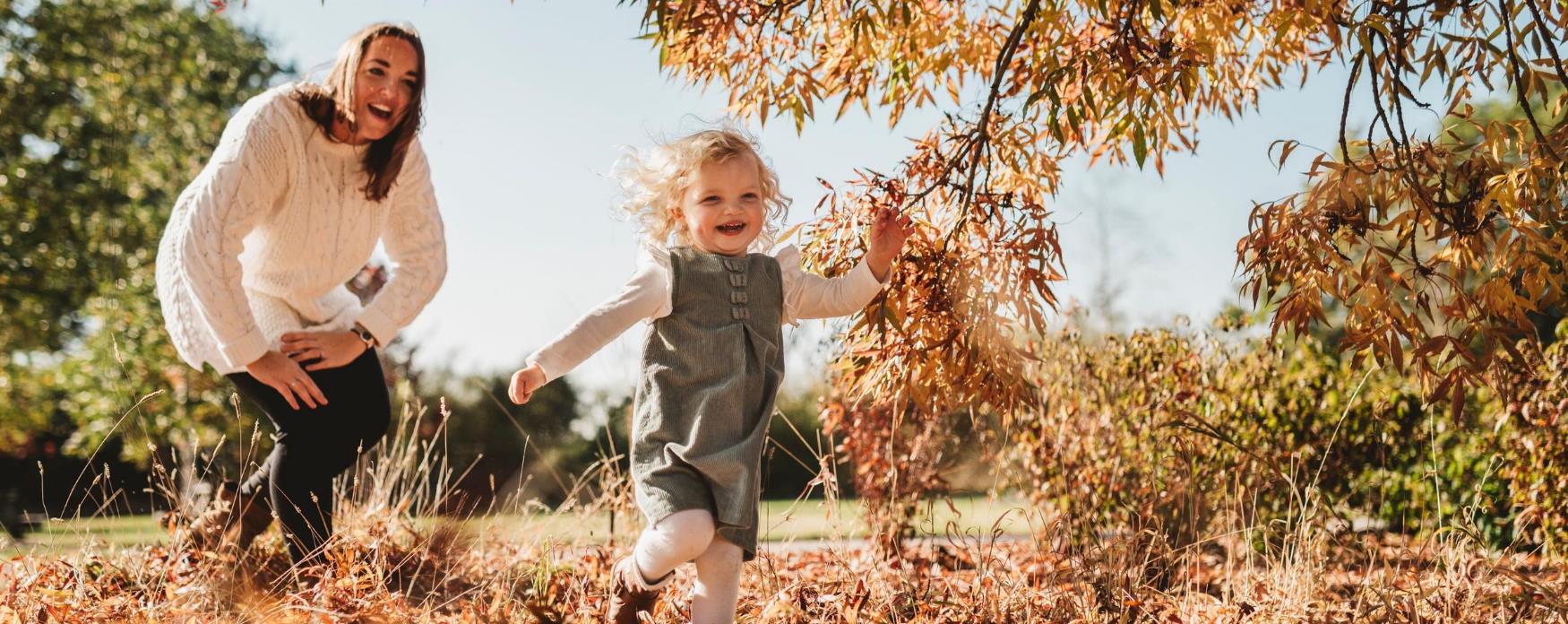 Autumnal RHS Hyde hall family laughing