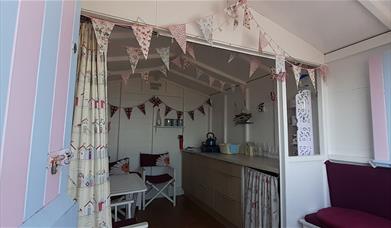 The interior of Beach Hut 272 "Candy Floss", Low Wall
