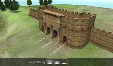 Ancient Colchester App showing Balkerne Gate