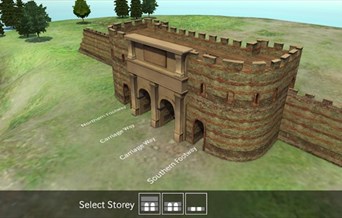 Ancient Colchester App showing Balkerne Gate