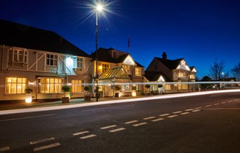 Front of the County Hotel at Night
