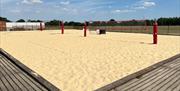 The sand within the Beach Volleyball Courts is the sand that was used at the London 2012 Olympics