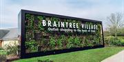 Braintree Village welcome sign