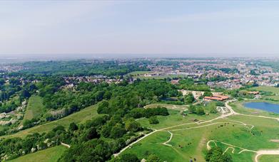 Hadleigh Country Park from the air