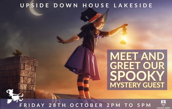 Halloween character meet and greet at Upside Down House Lakeside