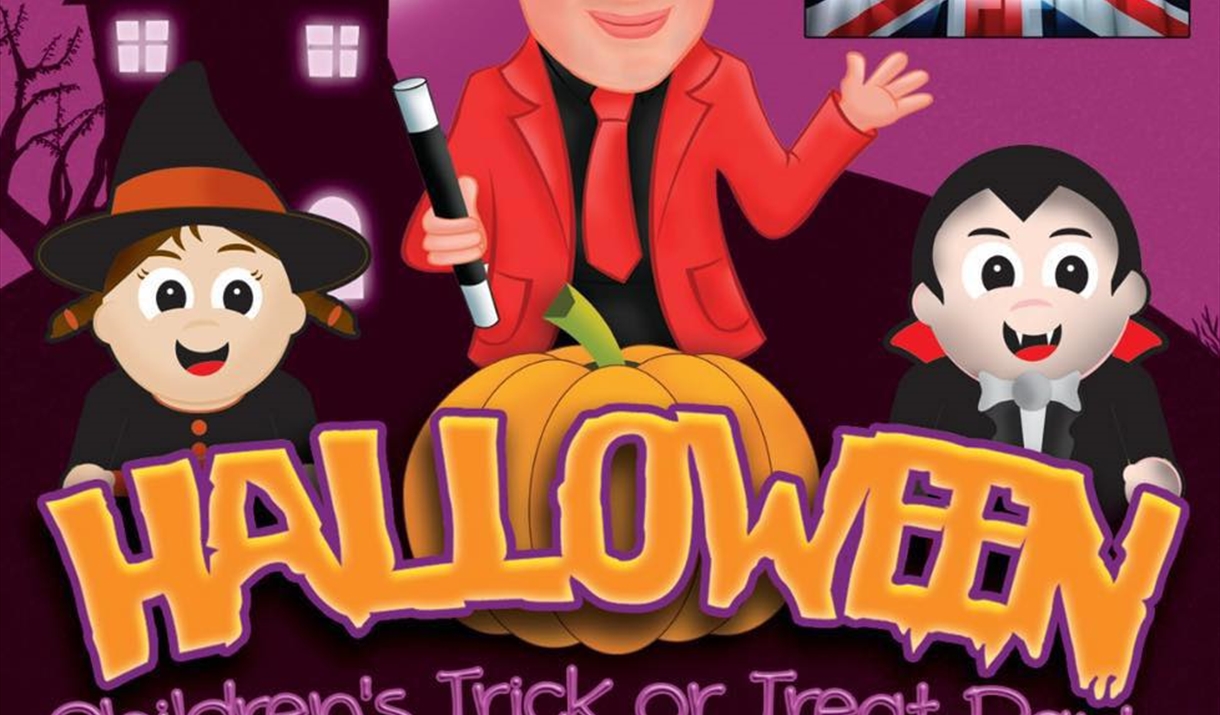 Bright Halloween poster for Bam Bam spookyparty