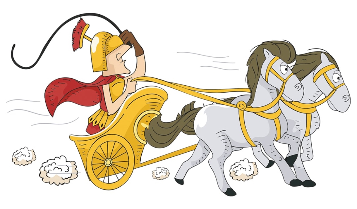 Cartoon of Roman Charioteer