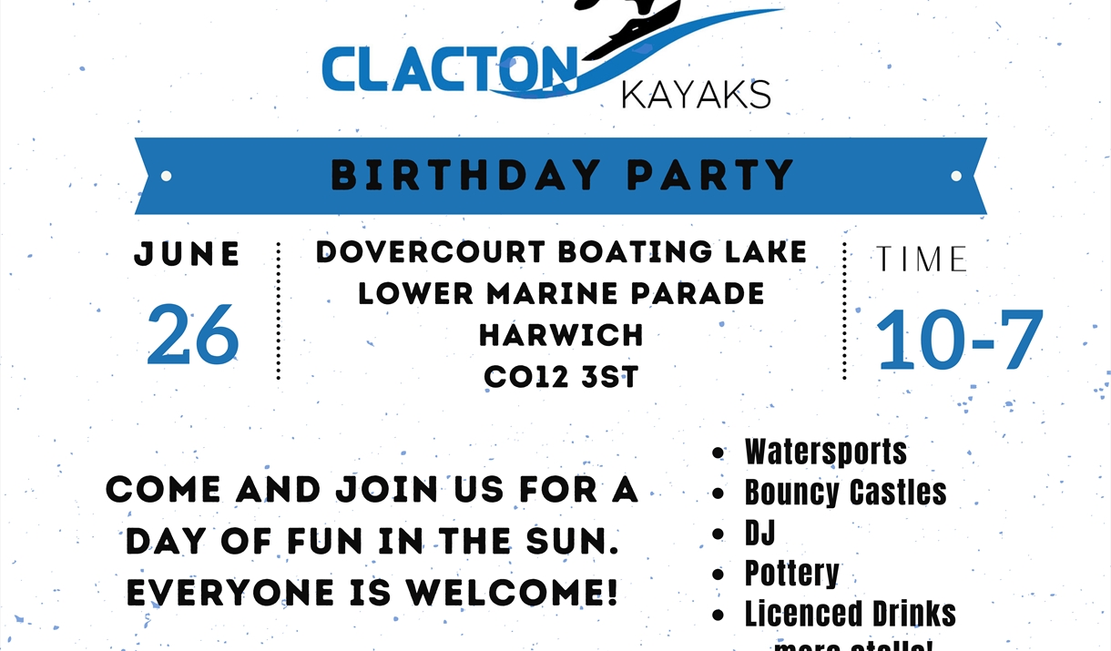 Clacton Kayaks Birthday party