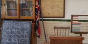 Reconstructed Victorian school room at Braintree District Museum