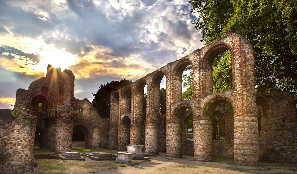 St Botolph's Priory at Sunset