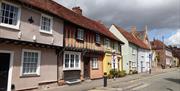 Saffron Walden colourful street of houses