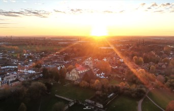 Aerial view of Waltham Abbey