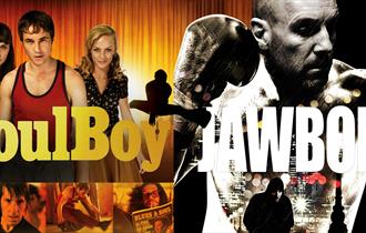 Image shows the posters for the two films in this double bill - Soulboy and Jawbone