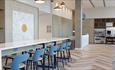 Hotels in Staffordshire: the lobby at Hilton Garden Inn, Stoke-on-Trent