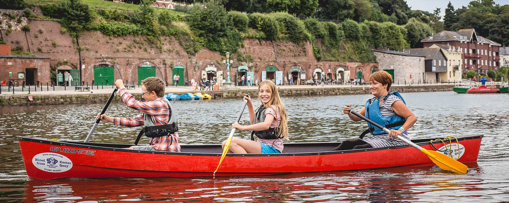 Kayaking on Exeter's quay