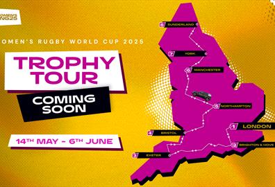 Women’s Rugby World Cup 2025 trophy comes to Exeter