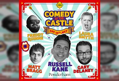 Cobra presents Comedy at the Castle with Russell Kane & more.