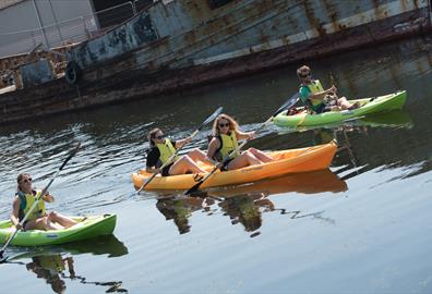 Kayaks on the River Exe